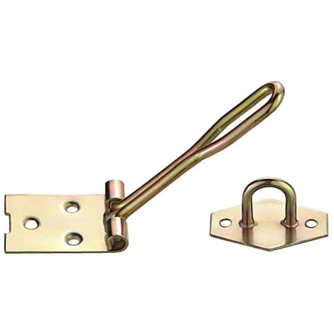 Chiusura porta lucchetto Masidef 100 mm con occhiolo zincato giallo