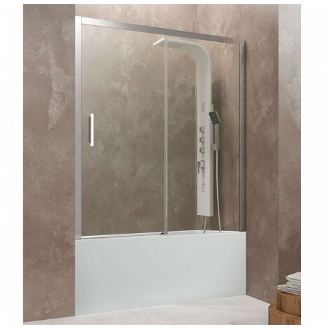 Chiusura vasca AKTUAL fisso + scorrevole, Finiture: Trasparente - Estensione: 136 - 142 cm