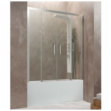 Chiusura vasca AKTUAL SPACIO 2 fissi + 2 scorrevoli - Estensione:  156 - 162 cm