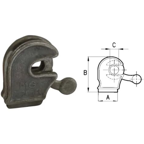 Chiusure a blocco Cermag A 20-40mm, L 62-98mm, H 115-140mm peso 0.4-2.56kg - 40 mm