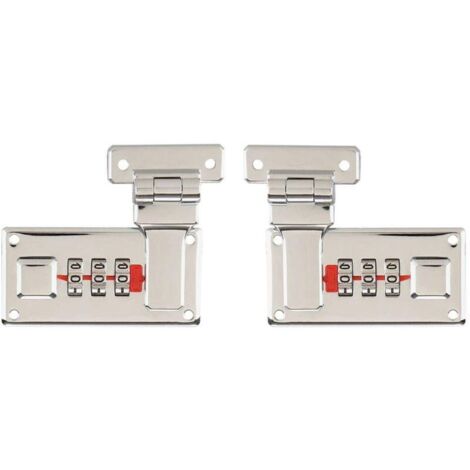 chiusure a combinazione per cassetta degli attrezzi e valigie, con combinazione di ricambio a 3 cifre (colore argento)