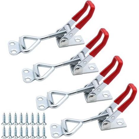 Chiusure a levetta a 4 pezzi, chiusure a levetta, chiusure a scatola, chiusure regolabili, chiusure a levetta con pomello per armadi, porte, scatole, finestre, guardaroba
