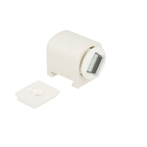 Chiusure magnetiche bianche con basetta forza 6 kg. 2 pz.