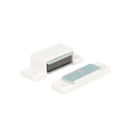 Chiusure magnetiche bianche da applicare con piastra oscillante forza 4 kg. 2 pz.
