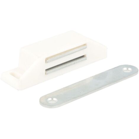 Chiusure magnetiche da applicare - forza 8 kg. - bianco - 1 pz.