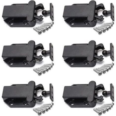 Chiusure per mobili con apertura a pressione e rilascio a sfioramento da 6 pezzi, chiusure per cassetti non magnetiche, chiusure per ante di mobili per armadi, chiusure a sfioramento
