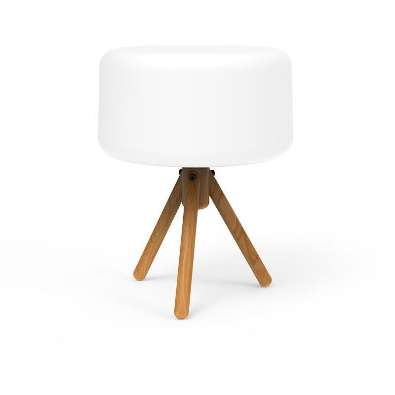 MOOVERE - Lampada da tavolo treppiede in legno