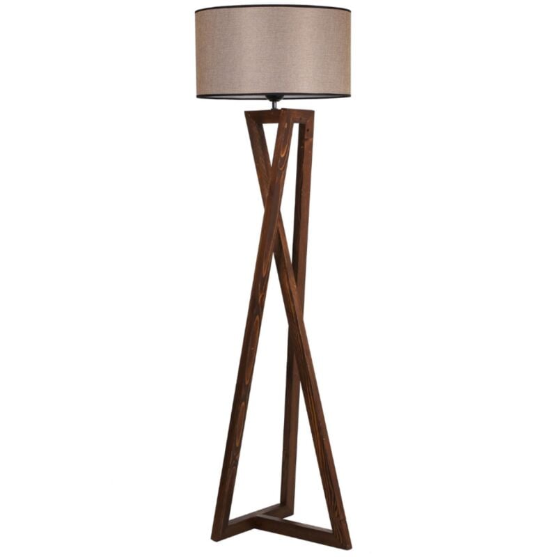 Chloe - Lampadaire design bois et tissu