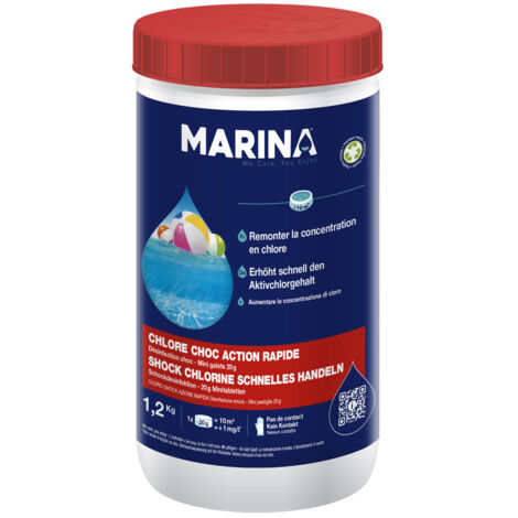 Chlore Choc Action Rapide Mini Galets 20g 1.2kg - Marina