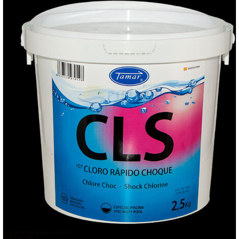 Chlore choc en granulés, action rapide TAMAR. 2,5 kgs.
