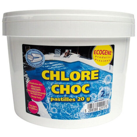 CHLORE CHOC PASTILLES 20 G - SEAU DE 2 KG