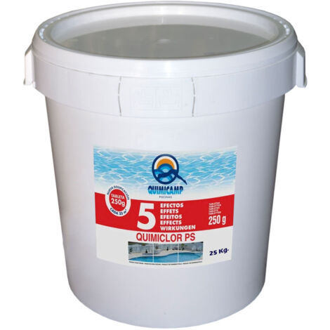 Chlore en galets Quimiclor PS 5 fonctions 25 kgs. Quimicamp