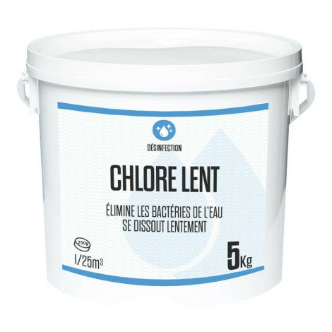 Chlore lent 5kg - galets de 250g