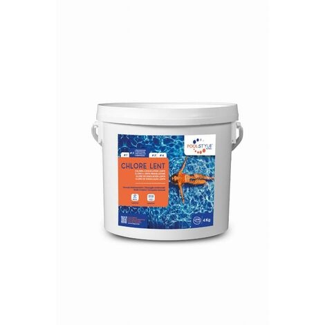 Chlore lent en galet 4kg galet de 250g - Poolstyle