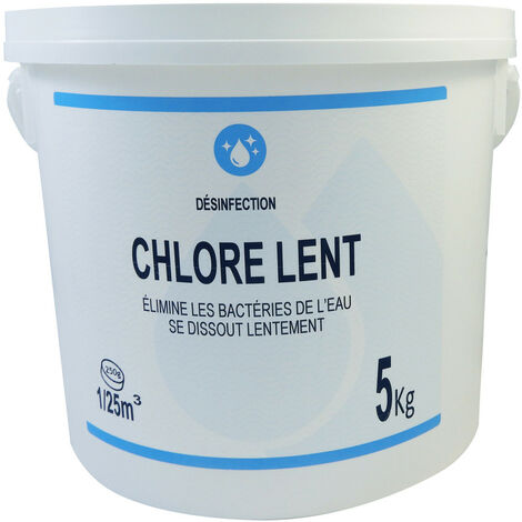 seau de chlore lent 5kg - galets de 250g