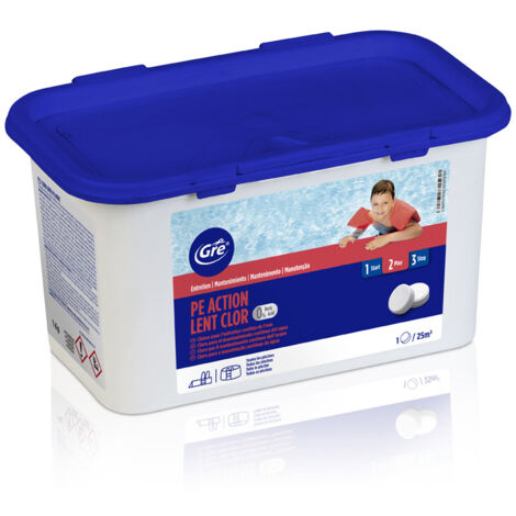 Chlore lent sans acide borique 1 kg - Gré