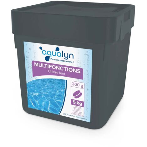 Chlore multifonction en galets 200 g 5 kg Aqualyn