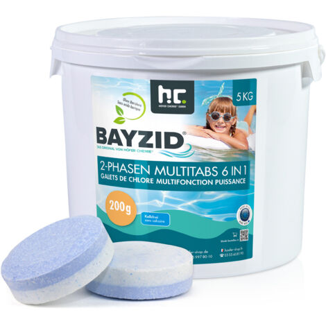 1 x 5 kg Galets de chlore biphase 6en1 (200g)