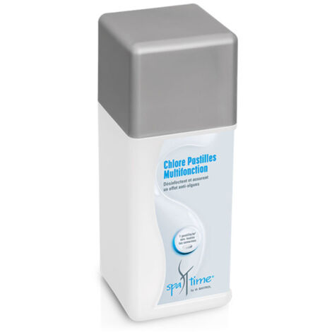 Chlore multifonctions pastilles SpaTime pour spa 1 kg - Bayrol - Blanc