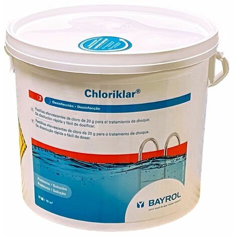 Chloriklar. Cloro tabletas efervescentes 20 g., 5 Kg. BAYROL.