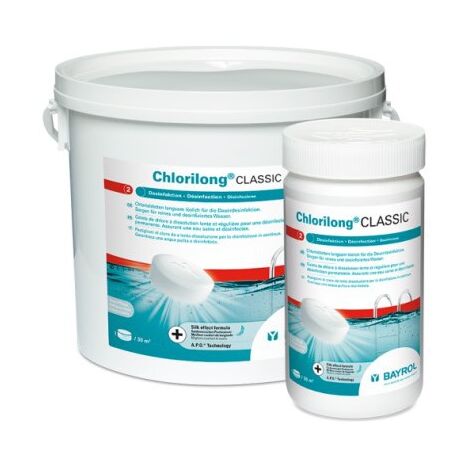 chlore lent galet 250g 5kg - chlorilong classic - bayrol