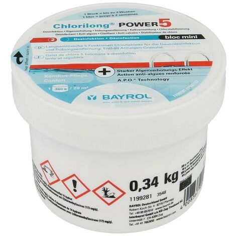 Chlorilong® Power 5 Bloc Mini boîte de 340 g jusqu'à 20 m³