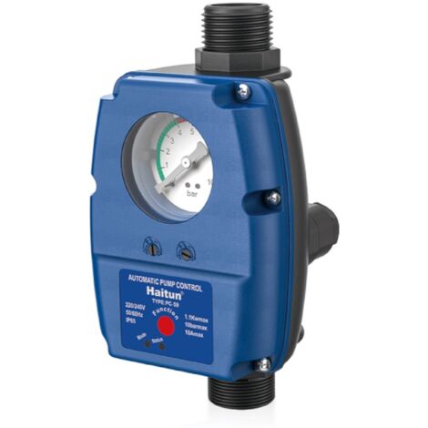 CHM GmbH® Commande de pompe PC 59 Pressostat réglable avec protection contre la marche à sec Contrôleur de débit câblé...