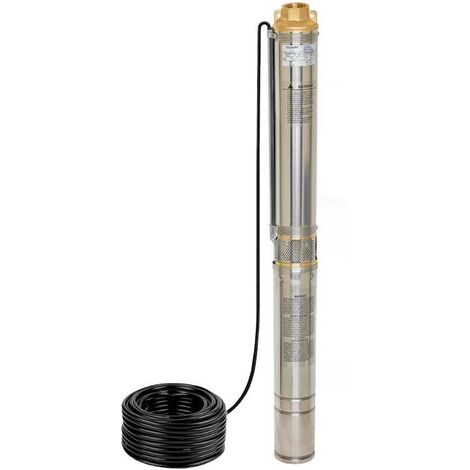 CHM – Pompe immergée 1100W – Débit 6000 L/h – Hauteur de refoulement 93m – Acier inoxydable – Pour eaux chargées jusqu'à 5% de sable