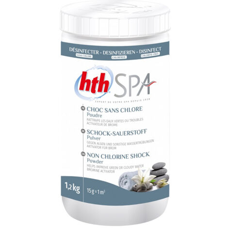 Choc sans chlore poudre (oxygène actif) hth Spa  - 1,2 kg - 1,2 kg