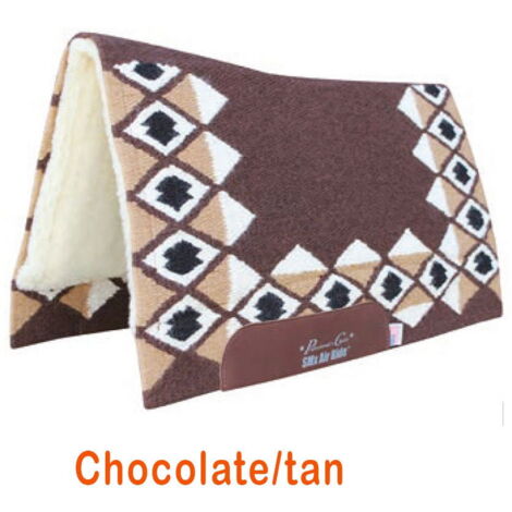 Chocolat et bronze - Selle western en laine modèle SMX QUEST 33 "X38"