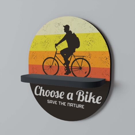 CHOOSE A BIKE Ovales schwarzes Regal