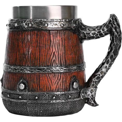 Chope à bière en bois, chope à bière à double paroi, tasse
