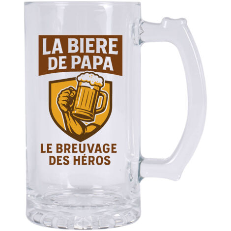 Chope à bière La bière de Papa  Le breuvage des héros