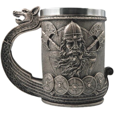 Chope à bière Viking à motif de runes, imitation pirate, décor nordique, tasse à café pour homme