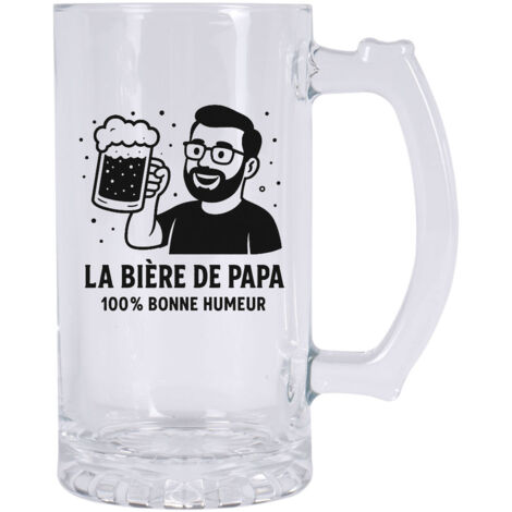 Chope La bière de Papa  100% bonne humeur