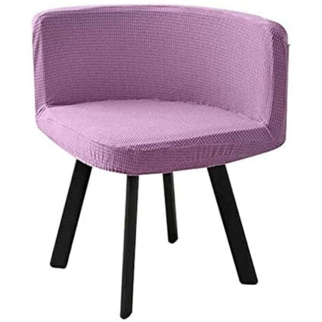 (C)Housse de Chaise Scandinave Velours 2 Pieces Blanche Bureau Fauteuil Chaise Couverture Extensible Dossier Housse de Chaise Salle a Manger, pour Salon Hôtel Chaise Recouvre