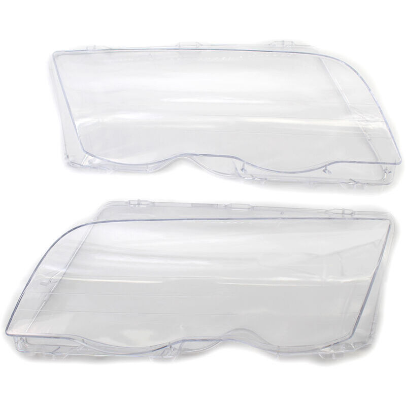 Choyclit - 1 paire de couvercle de lentille transparente de phare gauche droite pour bmw E46 3 Series 1998-2001 4 portes