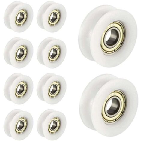 Di Plastica Di Nylon Puleggia Puleggia Con Cuscinetti PA6 Rullo Di Nylon U H Scanalatura Di Plastica UHMW PE Puleggia Ruota ID 10 MILLIMETRI - Foto 13