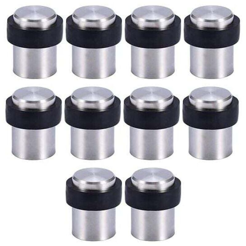 Choyclit - 10 x Butoir de Porte de Sol 4.5 cm en Acier Inox Arrêt de Porte Butoir Bloque Porte
