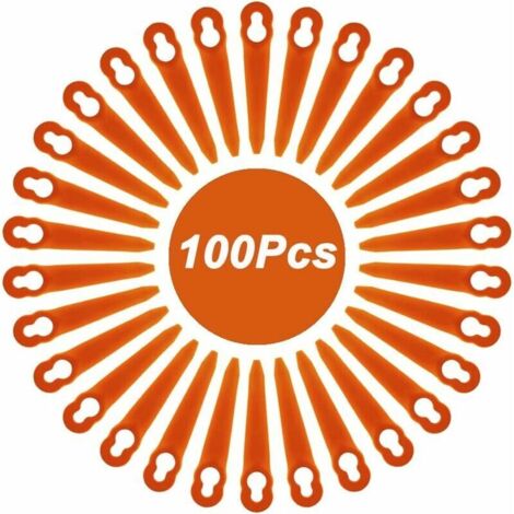 CHOYCLIT 100 cuchillas compatibles con Stihl PolyCut 2, PolyCut 3, FSA 45, FSA 57, FSE 52, cuchillas de plástico para recortadora inalámbrica Stihl H166