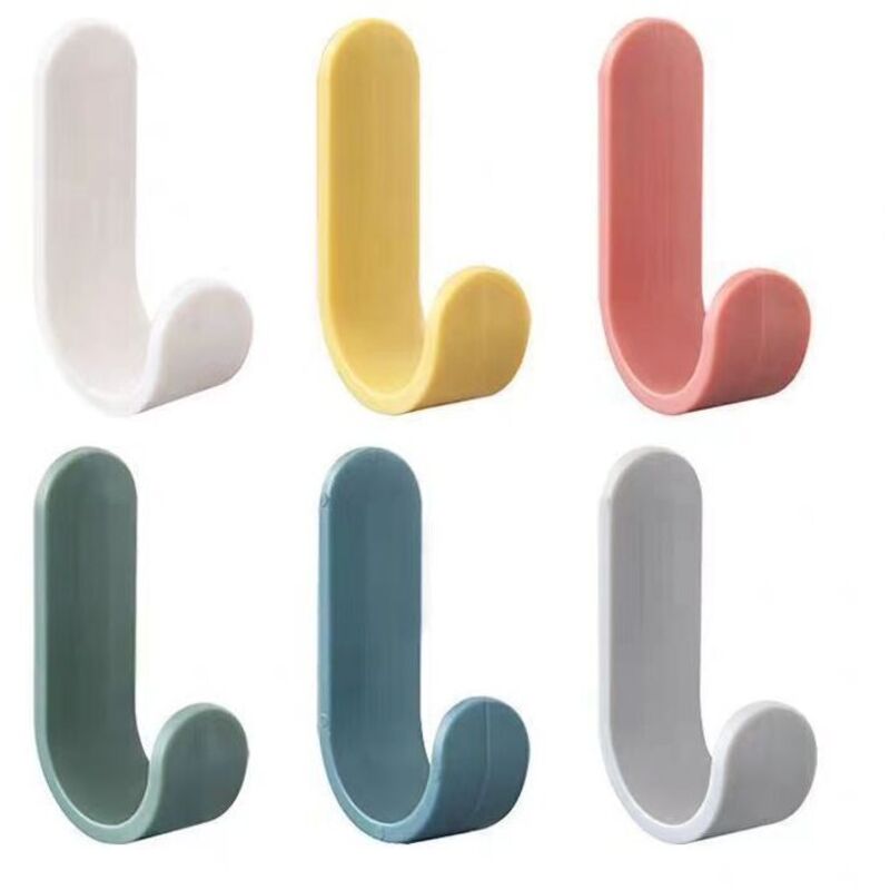 12 Pièces Crochets Colorés Auto Adhésifs, Crochets Muraux Auto Adhésifs Pour Salle De Bain Porte Serviettes De Toilette Cuisine Bureau Porte Manteaux