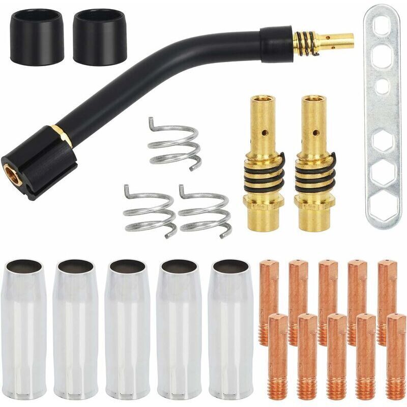 Choyclit - 15AK buse de protection à gaz blindé pistolet de soudage accessoires manchon de protection ensemble 1: MB15AK mig 24PCS 0.8