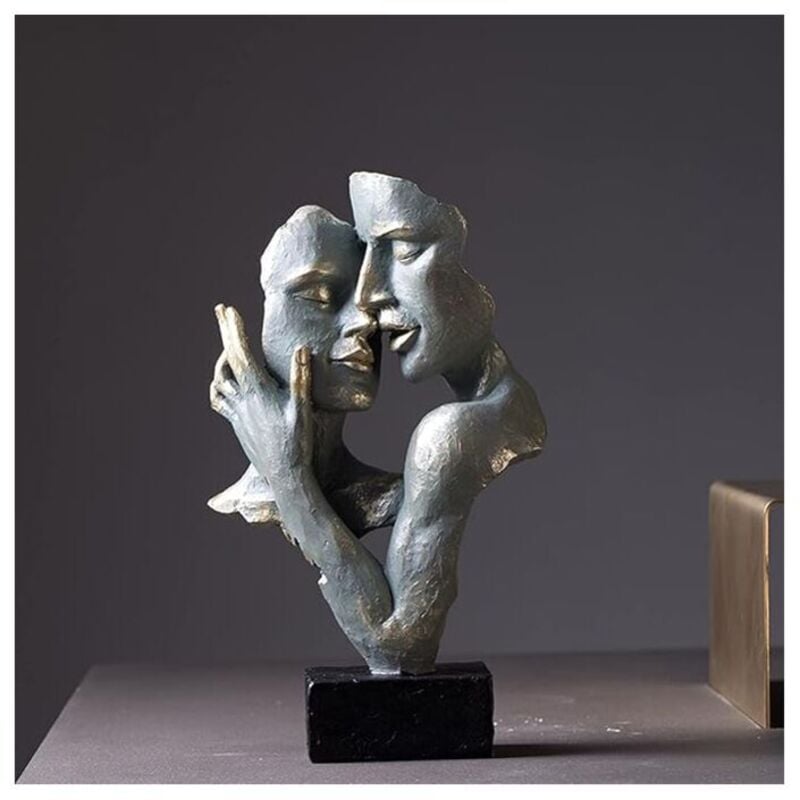 Choyclit - 1pc Statue d'un couple en résine Romantique,Statue décoration Maison Figure Abstraite Moderne et Simple,Statues décoratives Sculpture Deco