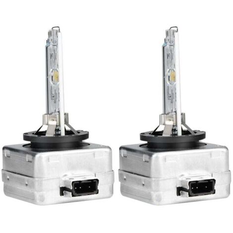 CHOYCLIT 2 piezas D3S 6000K 35W Lámpara de xenón con soporte de hierro para HID de larga duración y ultra brillo