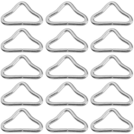 CHOYCLIT 20 piezas de hebilla triangular de alta resistencia para trampolín, hebilla de anillo triangular de metal, anillo para trampolín, accesorios para trampolín, piezas de repuesto para trampolín,