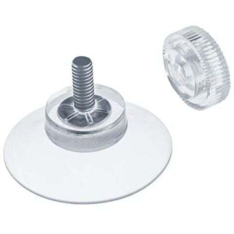 CHOYCLIT 20 x ventosas Ø 30 mm con rosca M4x10mm con tuercas moleteadas Transparente