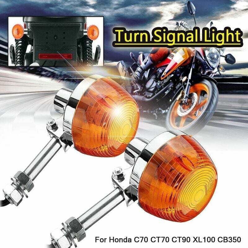 Image of CHOYCLIT 2Pcs 8mm Motorrad Blinker Licht Für Honda C70 CT70 CT90 XL100 CB350 CM400