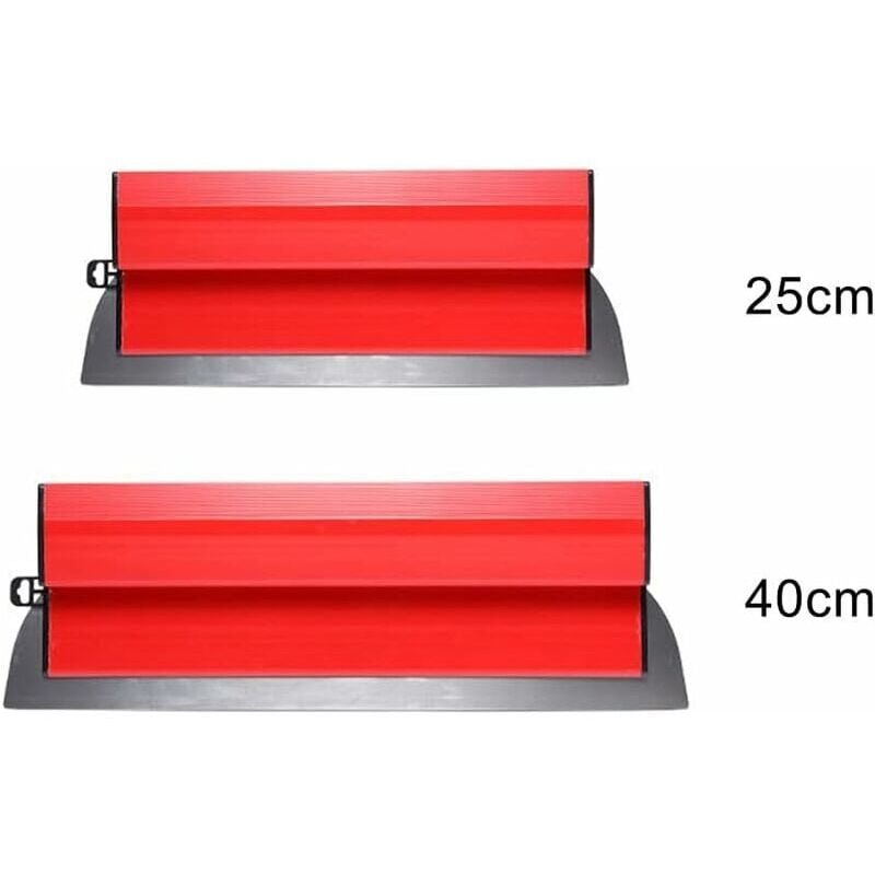 Choyclit - 2pcs Lame à lisser 25cm+ 40cm, Lame de spatule de lissage, Lame d'écumage efficace résistante à l'usure sans effort, Couteau à lisser