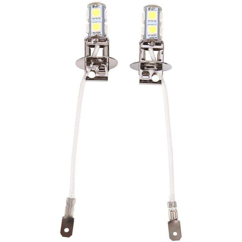 Image of CHOYCLIT 2x H3 5050 Weiß 9 SMD LED Xenon DC12V Auto Auto Nebel Licht Lampe LED Lampen 6500K