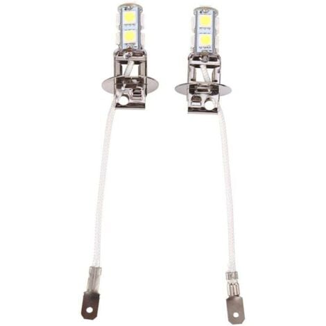 CHOYCLIT 2x H3 5050 Weiß 9 SMD LED Xenon DC12V Auto Auto Nebel Licht Lampe LED Lampen 6500K
